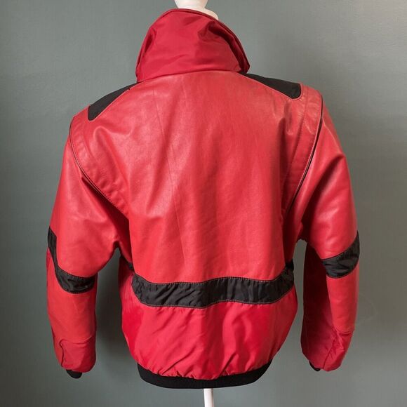 SKI-DOO Vintage Leather Jacket Bombardier Canada Men's Snowmobile Size 42 L/XL - Picture 7 of 9